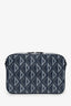 Christian Dior 2023 Navy Coated Canvas CD Diamond Safari Messenger