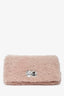 Miu Miu 2018 Pink Shearling 'Montone' Crystal Shoulder Bag