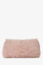 Miu Miu 2018 Pink Shearling 'Montone' Crystal Shoulder Bag