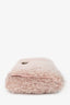 Miu Miu 2018 Pink Shearling 'Montone' Crystal Shoulder Bag