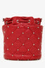 Miu Miu 2020 Red Nappa 'Borchie' Studded Quilted Shoulder Bag
