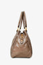 Miu Miu Dark Beige Leather Matelassé Lux 'Baulleto' Top Handle Bag