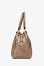 Miu Miu Dark Beige Leather Matelassé Lux 'Baulleto' Top Handle Bag