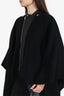 The Kooples Black Wool/Leather Fringe Cape Estimated Size S