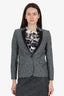The Kooples Grey Leopard Print Blazer Size 36