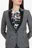 The Kooples Grey Leopard Print Blazer Size 36