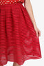 Maje Red Lace Skirt Size 3