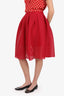 Maje Red Lace Skirt Size 3