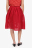 Maje Red Lace Skirt Size 3