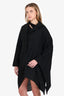 Jacquemus Black Wool 'La Veste Bibi' Cape Blazer Size 36