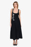 Alaïa Black/White Reissue 'Mon Coeur est à Papa' Sleeveless Midi Dress Size 40