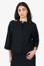 Robert Rodriguez Black Wool off The Shoulder Cropped Jacket Size 6
