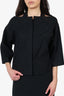 Robert Rodriguez Black Wool off The Shoulder Cropped Jacket Size 6