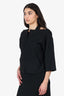 Robert Rodriguez Black Wool off The Shoulder Cropped Jacket Size 6