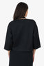 Robert Rodriguez Black Wool off The Shoulder Cropped Jacket Size 6