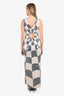 Rock 'N Karma Cream/Navy Blue Sequin Maxi Dress Size S