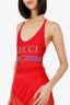 Gucci Red Logo Swimsuit Size XXS