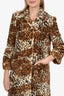 Alice & Olivia Leopard Print Faux Fur Jacket Size S