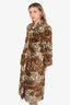 Alice & Olivia Leopard Print Faux Fur Jacket Size S