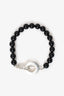 Tiffany & Co Sterling Silver/Black Onyx Bead Toggle 8mm Bracelet