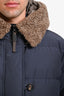 Brunello Cucinelli Blue Down Hooded Puffer Jacket Size 50 Mens