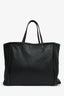 Bottega Veneta Black Leather Intrecciato/Snake Embossed Tote