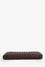 Bottega Veneta Dark Barolo Intrecciato Leather Piccolo Zip Around Wallet
