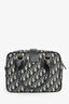 Christian Dior 2017 Navy Oblique Jacquard Bowling Bag with Strap