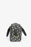 Christian Dior 2017 Navy Oblique Jacquard Bowling Bag with Strap