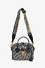 Christian Dior 2017 Navy Oblique Jacquard Bowling Bag with Strap