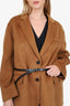 Maje Camel Wool Coat Size 0