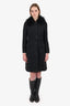 Miu Miu Charcoal Wool Coat With Belt Size 40