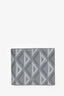 Dior Homme Grey Coated Canvas CD Diamond Print Bi Fold Wallet