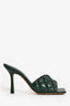 Bottega Veneta Pine Green Nappa Matelasse Padded Sandal Size 37