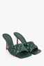 Bottega Veneta Pine Green Nappa Matelasse Padded Sandal Size 37