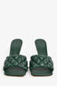 Bottega Veneta Pine Green Nappa Matelasse Padded Sandal Size 37