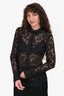 Rag & Bone Black Lace Button Down Top Size 2
