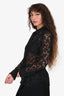 Rag & Bone Black Lace Button Down Top Size 2