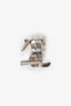 Saint Laurent Silver Tone Monogram Ear Cuff