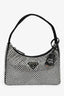 Prada Black Satin Crystal Re-Edition Mini Shoulder Bag