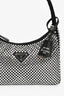 Prada Black Satin Crystal Re-Edition Mini Shoulder Bag