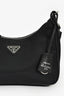 Prada Black Re-Nylon Re-Edition 2005 Crossbody Bag with Chain & Pouch