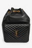 Saint Laurent 2022 Black Chevron Quilted Leather Joe Backpack
