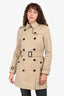 Burberry Brown Cotton Belted Trench Coat Size 4