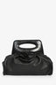 Pre-Loved Chanel™ Vintage Black Leather Camellia Frame Clutch Bag
