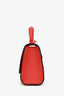Moynat Red Leather Nano 'Réjane' Top Handle Crossbody