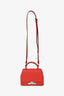 Moynat Red Leather Nano 'Réjane' Top Handle Crossbody