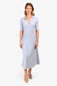 Gabriela Hearst Baby Blue Wool/Cashmere Polo Midi Dress Size S