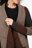 Rick Owens 2016 Brown/Grey Wool Cardigan Size S