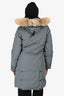 Canada Goose Grey Down Puffer 'Kensighton' Jacket Size S